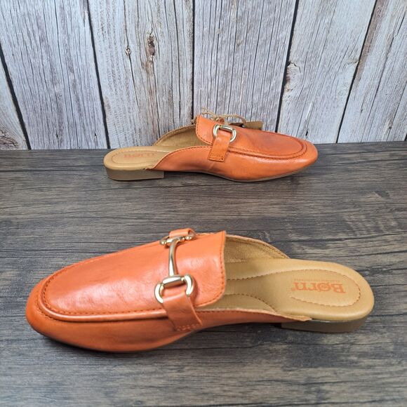 Born Lareina Slip On Leather Mule Women's Sz 7 M Orange (NWT) - Picture 5 of 8